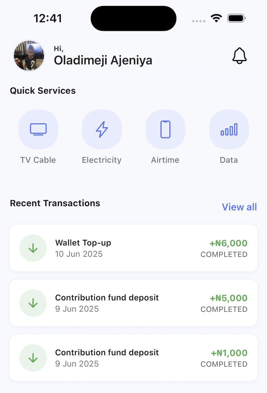 Icontribute App on a phone